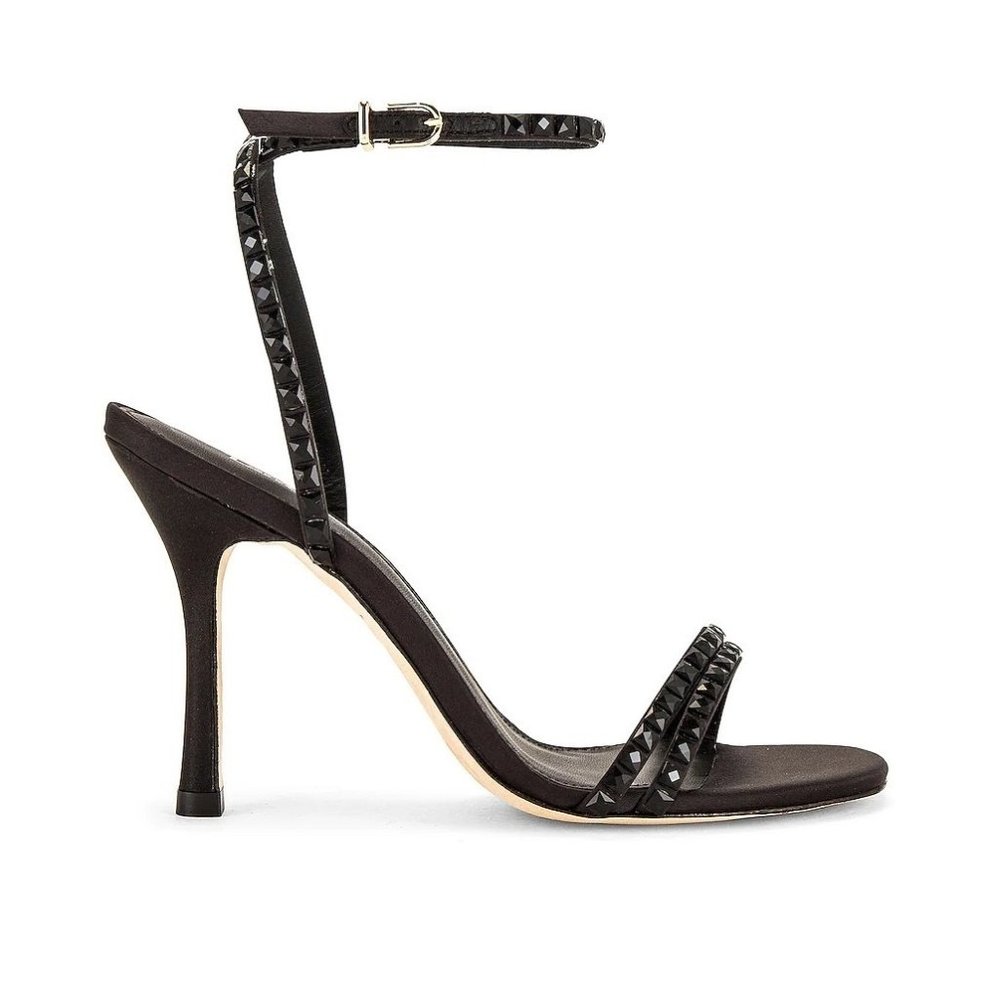 Larroude high heels The Lola in Black Satin 7.5